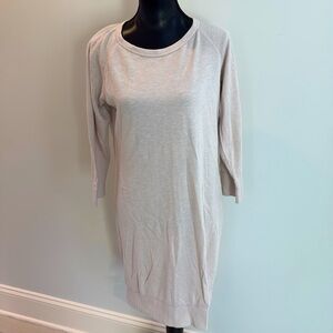 NEW James Perse Oatmeal Long Sleeve Midi Raglan Dress Women Size 4 or XL
